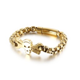 Pulsera De Calavera De Titanio Para Hombre