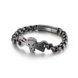 Pulsera De Calavera De Titanio Para Hombre