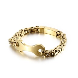 Pulsera De Cadena De Titanio Con Diseño De Emperador Para Hombre De Fashion Tide