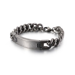 Pulsera De Titanio Fashion Bend Para Hombre