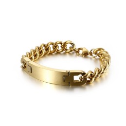 Pulsera De Titanio Fashion Bend Para Hombre