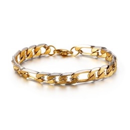Pulsera De Cadena Lateral De Titanio Para Hombre