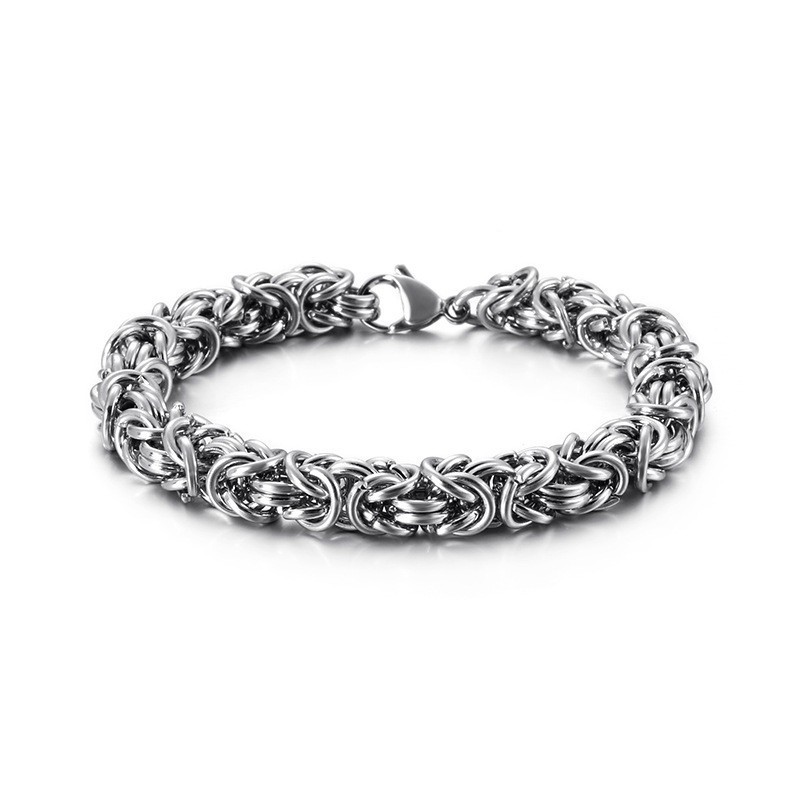 Pulsera De Titanio Tejida En Bucle