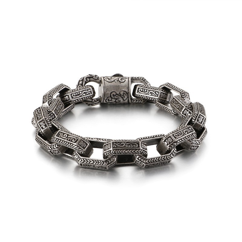 Pulsera De Titanio Con Diseño De Marea Para Hombre, Nueva Y Elegante Pulsera De Titanio Con Diseño De Marea Para Hombre, Nueva Y Elegante