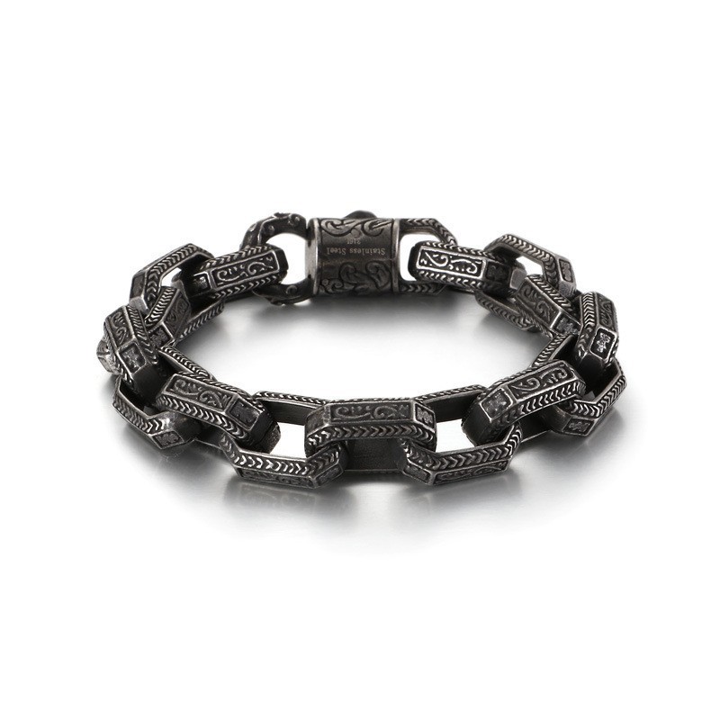 Pulsera De Titanio Con Diseño De Marea Para Hombre, Nueva Y Elegante Pulsera De Titanio Con Diseño De Marea Para Hombre, Nueva Y Elegante