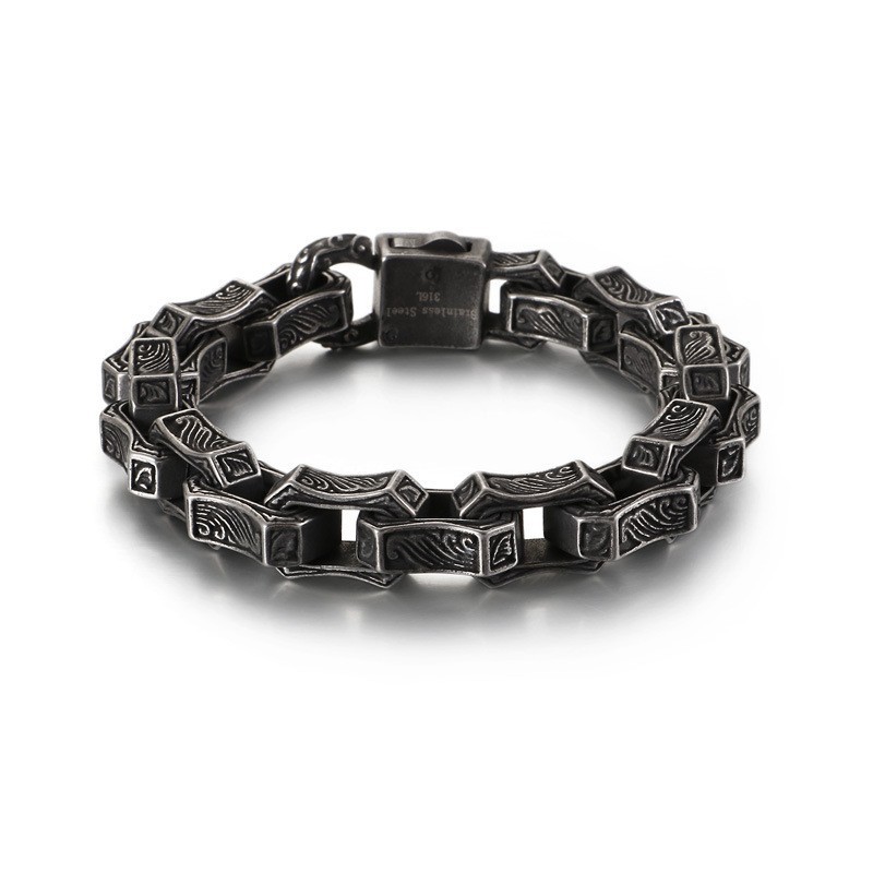 Nueva Pulsera De Titanio Elegante Para Hombre