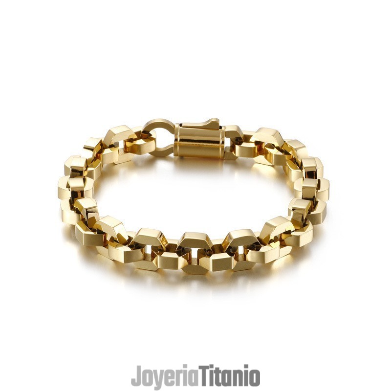 Elegante Pulsera Geométrica De Titanio Para Hombre Elegante Pulsera Geométrica De Titanio Para Hombre