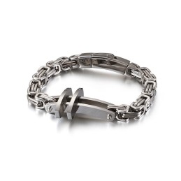 Nuevas Pulseras De Titanio Para Hombre Pulseras Cruzadas Clásicas