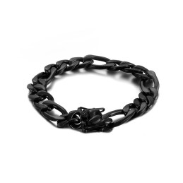 Pulsera De Titanio Negro De Moda Para Hombre
