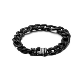 Pulsera De Titanio Negra De Moda Para Hombre