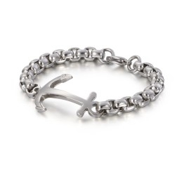 Pulsera De Titanio Con Ancla De Barco De Moda A La Venta