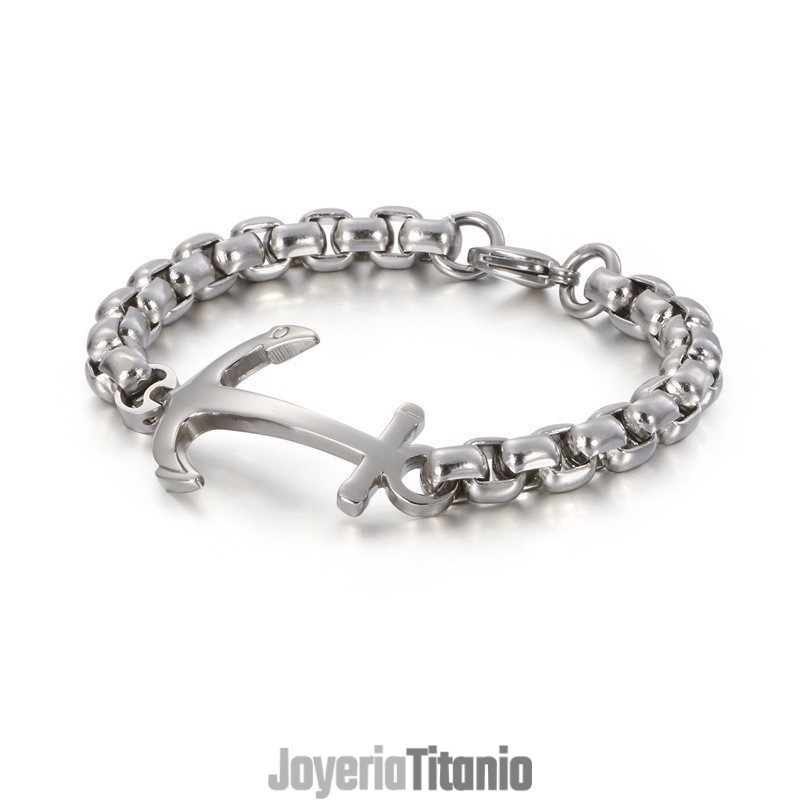 Pulsera De Titanio Con Ancla De Barco De Moda A La Venta Pulsera De Titanio Con Ancla De Barco De Moda A La Venta