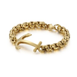 Pulsera De Titanio Con Ancla De Barco De Moda A La Venta
