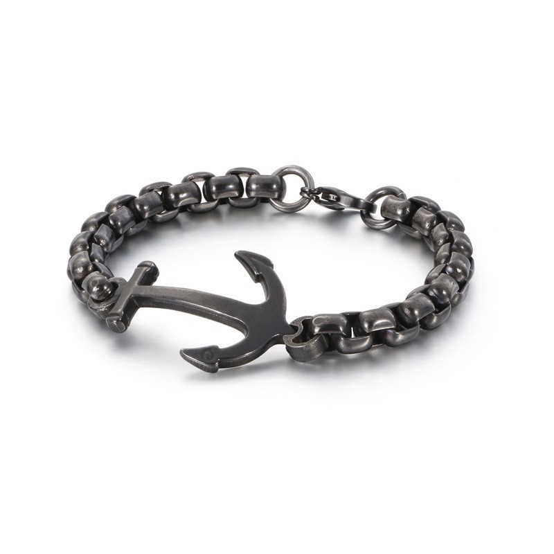 Pulsera De Titanio Con Ancla De Barco De Moda A La Venta Pulsera De Titanio Con Ancla De Barco De Moda A La Venta