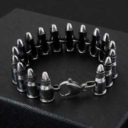 Pulseras De Balas Para Hombre Con Accesorios De Rock Gótico Chic