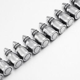 Pulseras De Balas Para Hombre Con Accesorios De Rock Gótico Chic