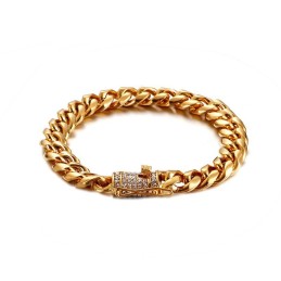 Pulsera De Titanio Con Diamantes Para Hombre De Hip-Hop Tide