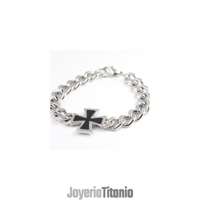 Pulseras Cruzadas De Titanio Para Hombre