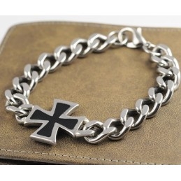 Pulseras Cruzadas De Titanio Para Hombre