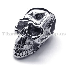 Colgante De Calavera De Titanio Puro - Cadena Gratis