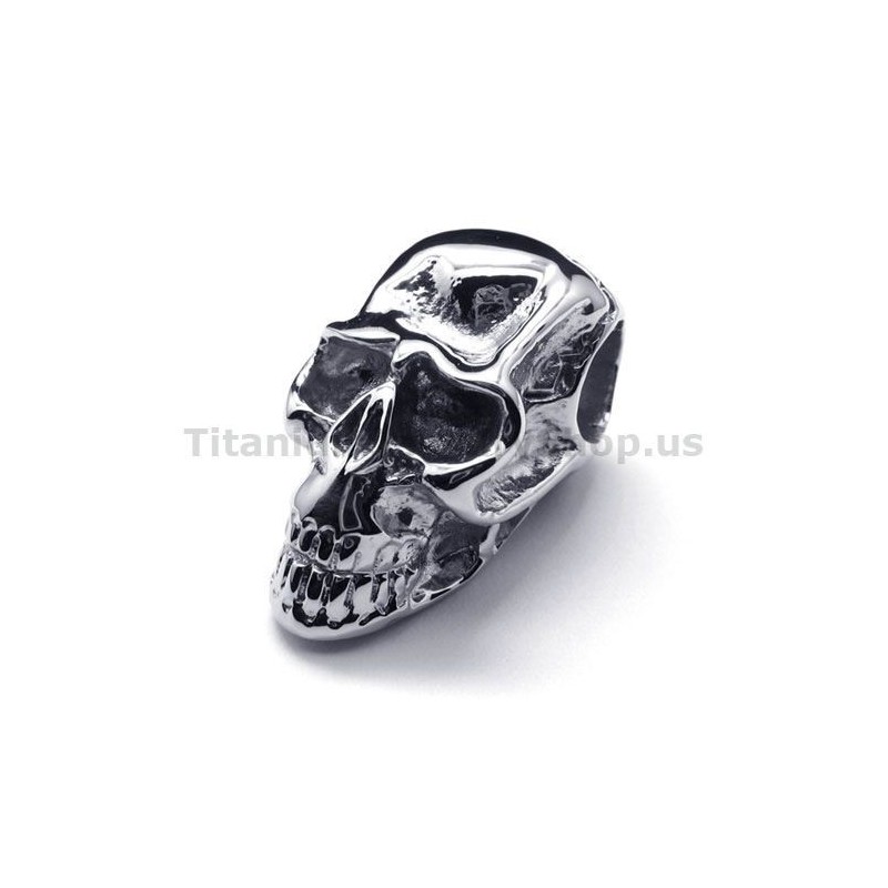 Colgante De Calavera De Titanio Puro - Cadena Gratis Colgante De Calavera De Titanio Puro - Cadena Gratis