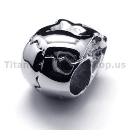 Colgante De Calavera De Titanio Puro - Cadena Gratis