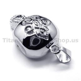 Colgante De Calavera De Titanio Puro - Cadena Gratis