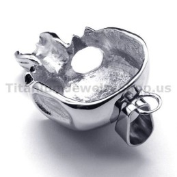 Colgante De Calavera De Titanio Puro - Cadena Gratis