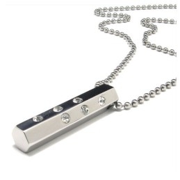 Collar Con Colgante De Diamantes De Titanio Para Hombre, Regalo De Moda