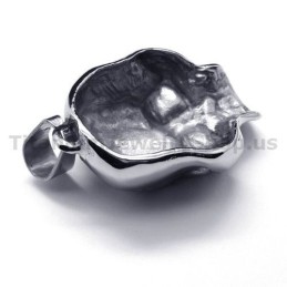 Colgante De Calavera De Titanio Puro - Cadena Gratis