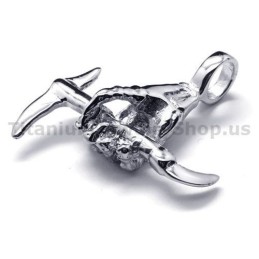 Colgante De Titanio Puro Con Diseño De Hueso De Mano Y Hacha (Cadena Gratis)