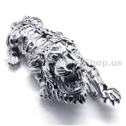 Colgante De Tigre De Titanio Puro - Cadena Gratis