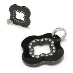 Collar Con Colgante De Diamante De Titanio Negro, Regalo De Moda