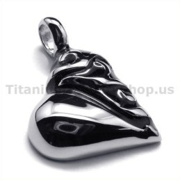 Colgante De Corazón De Amor De Titanio Puro - Cadena Gratis