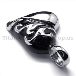 Colgante De Corazón De Amor De Titanio Puro - Cadena Gratis