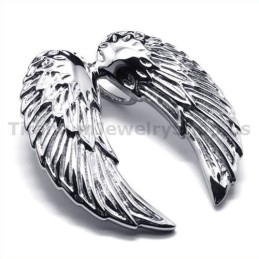 Colgante De Titanio Con Alas De Ángel - Cadena Gratis