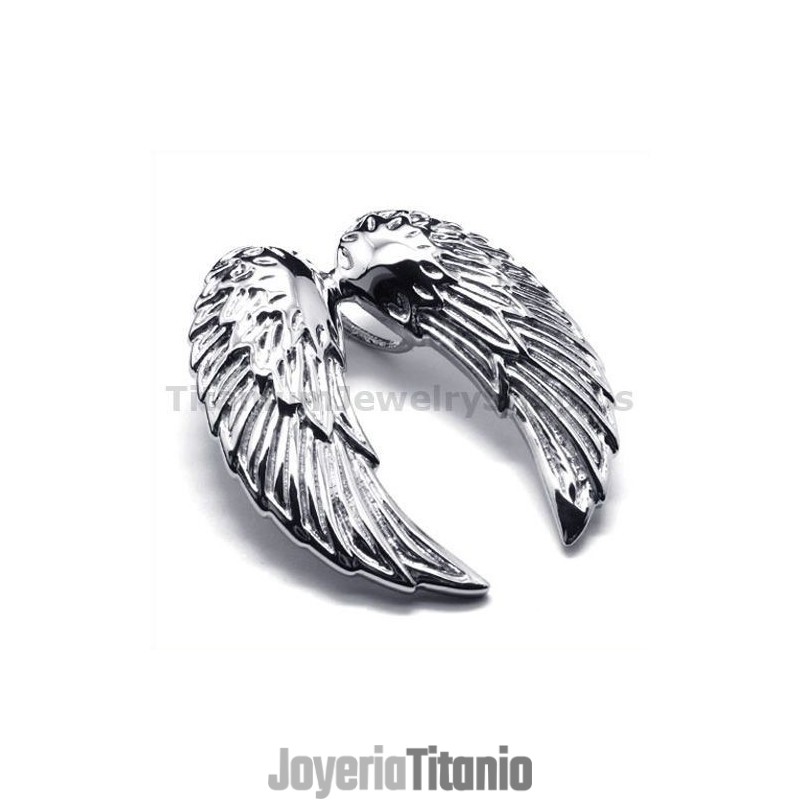 Colgante De Titanio Con Alas De Ángel - Cadena Gratis Colgante De Titanio Con Alas De Ángel - Cadena Gratis