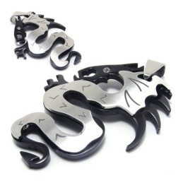 Collar Con Colgante De Titanio Para Hombre De Black Dragons