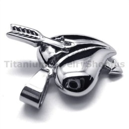 Colgante De Titanio Con Flechas De Cupido - Cadena Gratis