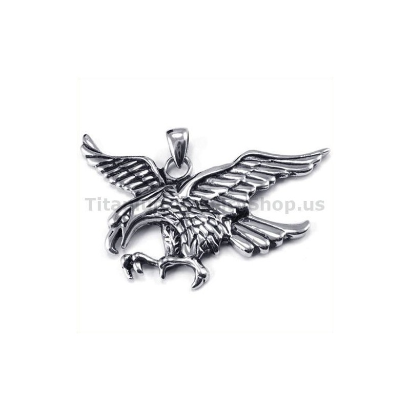 Colgante De Águila De Titanio - Cadena Gratis
