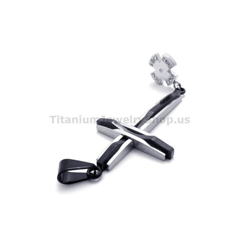 Colgante De Titanio Con Cruz Separable - Cadena Gratis Colgante De Titanio Con Cruz Separable - Cadena Gratis