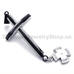 Colgante De Titanio Con Cruz Separable - Cadena Gratis