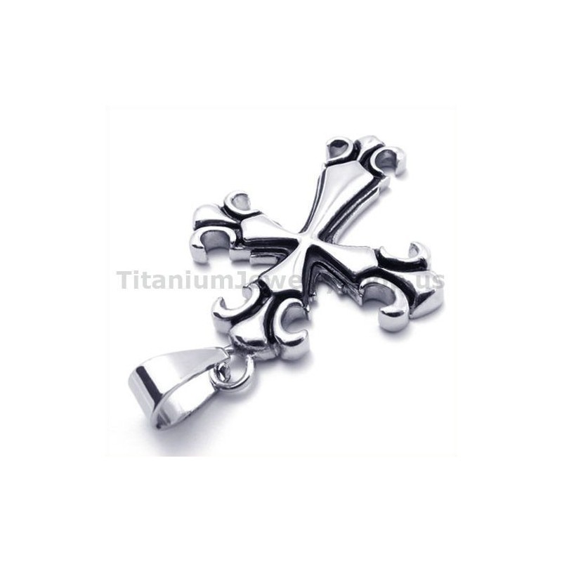 Colgante De Titanio Con Cruz Vintage - Cadena Gratis Colgante De Titanio Con Cruz Vintage - Cadena Gratis