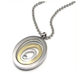 Collar Con Colgante De Titanio De Tres Anillos, Regalo De Amor