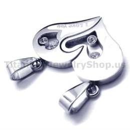 Colgantes De Titanio Con Forma De Corazón Para Amantes Con Cadenas Sin Diamantes