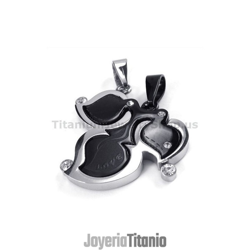 Colgantes De Hoja De Arce De Titanio Con Cadenas Sin Diamantes