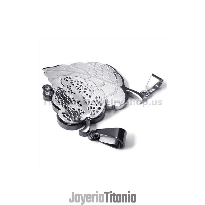 Colgantes De Titanio "Love You" Con Cadenas Sin Diamantes Colgantes De Titanio "Love You" Con Cadenas Sin Diamantes