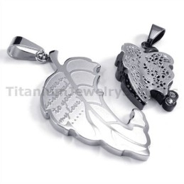 Colgantes De Titanio "Love You" Con Cadenas Sin Diamantes