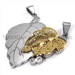 Colgantes De Titanio "Love You" Con Cadenas Sin Diamantes