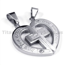 Colgantes De Titanio "Love You Really" Con Cadenas Sin Diamantes